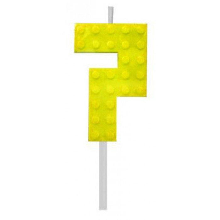Building Blocks Yellow, Építőkocka tortagyertya, számgyertya 7-es