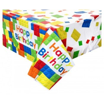 Building Blocks, Építőkocka műanyag asztalterítő 137x213 cm Building Blocks, Építőkocka műanyag asztalterítő 137x213 cm