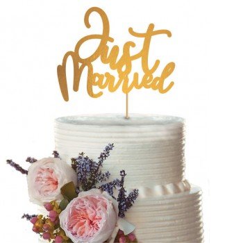 Just Married torta dekoráció Just Married torta dekoráció