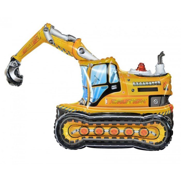 Excavator 3D, Markológép fólia lufi 89 cm