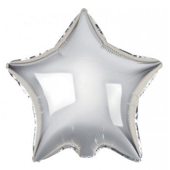 Silver Star, Ezüst csillag fólia lufi 44 cm Silver Star, Ezüst csillag fólia lufi 44 cm