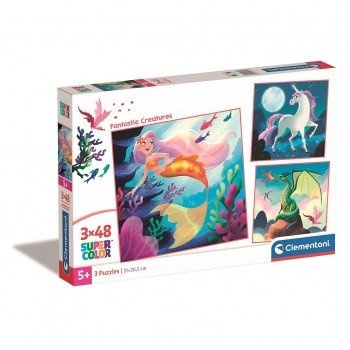Fantasztikus lények Magic 3x48 db-os puzzle Clementoni Fantasztikus lények Magic 3x48 db-os puzzle Clementoni