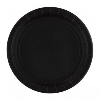 Black, Fekete papírtányér 8 db-os 23 cm Black, Fekete papírtányér 8 db-os 23 cm