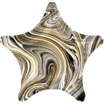 Fekete Csillag Fólia lufi 48 cm Fekete Csillag Fólia lufi 48 cm