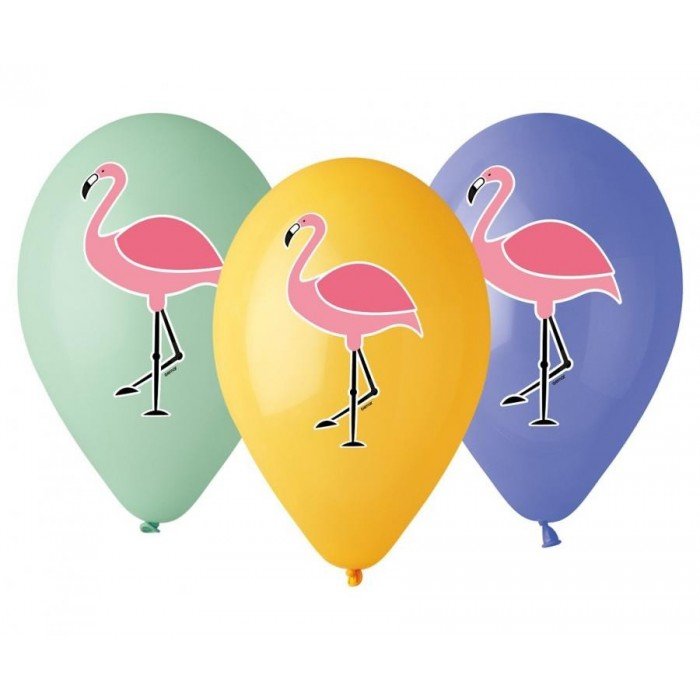 Flamingo, Flamingó léggömb, lufi 5 db-os 13 inch (33 cm)