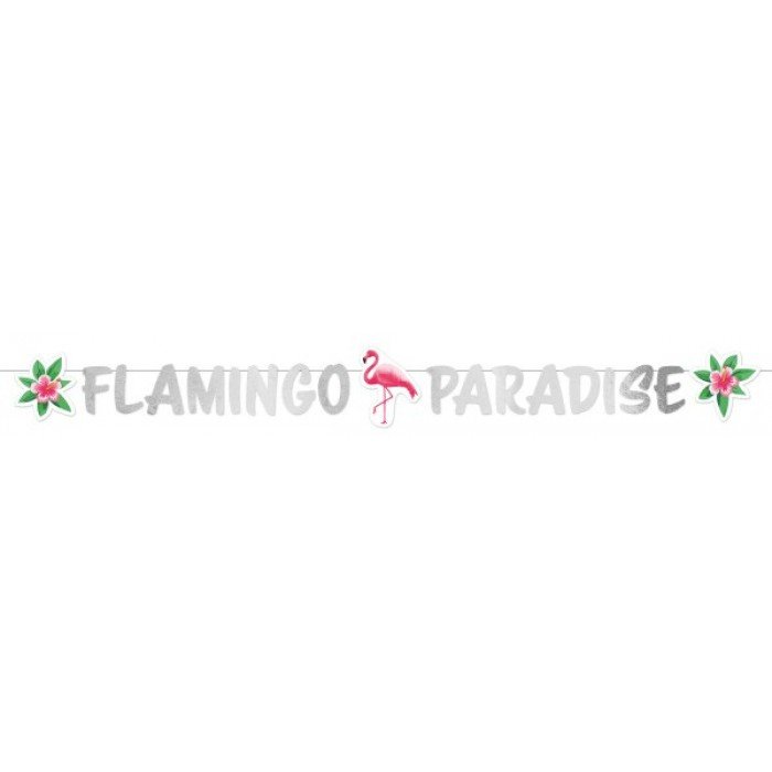 Flamingo Paradise papír felirat 135 cm