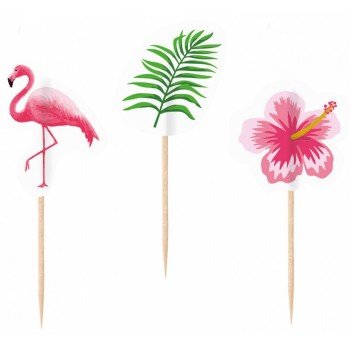 Flamingó koktél díszítő pálca 20 db-os Flamingó koktél díszítő pálca 20 db-os
