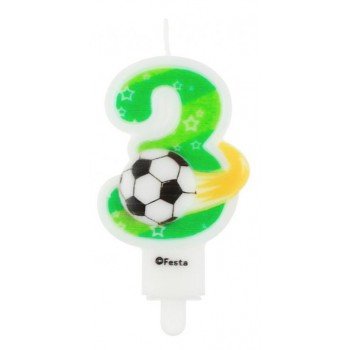 Focis számgyertya, tortagyertya 3-as Focis számgyertya, tortagyertya 3-as