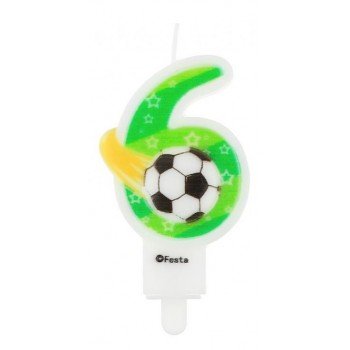 Focis számgyertya, tortagyertya 6-os Focis számgyertya, tortagyertya 6-os