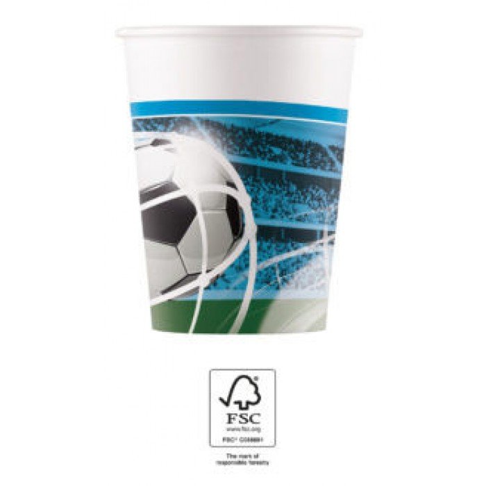 Soccer Fans, Focis papír pohár 8 db-os 200 ml FSC