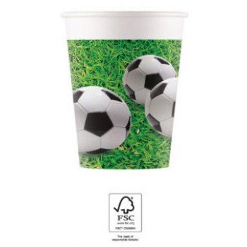 Football Party, Focis papír pohár 8 db-os 200 ml FSC Football Party, Focis papír pohár 8 db-os 200 ml FSC