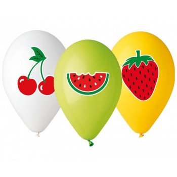 Fruits, Gyümölcs léggömb, lufi 5 db-os 13 inch (33 cm) Fruits, Gyümölcs léggömb, lufi 5 db-os 13 inch (33 cm)