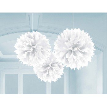 Függő pom pom dekoráció White 3 db-os Függő pom pom dekoráció White 3 db-os