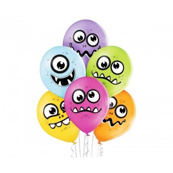 Funny Monsters, Szörnyecskék léggömb, lufi 6 db-os 12 inch (30 cm) Funny Monsters, Szörnyecskék léggömb, lufi 6 db-os 12 inch (30 cm)
