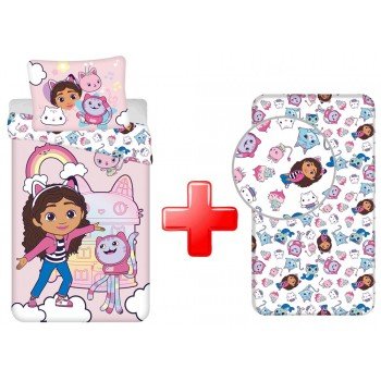 Gabi babaháza ágyneműhuzat és gumis lepedő szett Gabi babaháza ágyneműhuzat és gumis lepedő szett