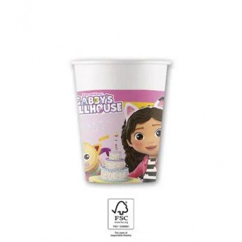 Gabby's Dollhouse, Gabi babaháza papír pohár 8 db-os 200 ml FSC Gabby's Dollhouse, Gabi babaháza papír pohár 8 db-os 200 ml FSC
