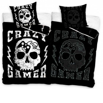 Gamer sötétben világító ágyneműhuzat 140×200cm, 70x90 cm