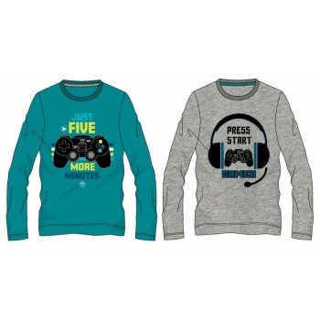 Gamer gyerek hosszú ujjú póló, felső 6-12 év Gamer gyerek hosszú ujjú póló, felső 6-12 év