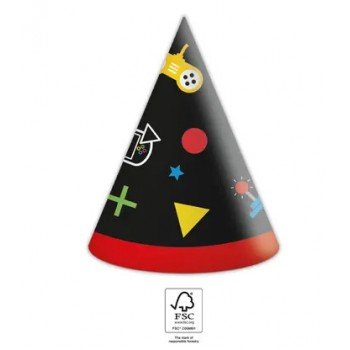 Gaming Party Parti kalap, csákó 6 db-os FSC Gaming Party Parti kalap, csákó 6 db-os FSC