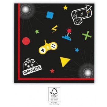 Gaming Party szalvéta 20 db-os 33x33 cm FSC Gaming Party szalvéta 20 db-os 33x33 cm FSC