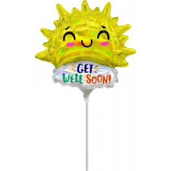Get Well Happy Sun mini fólia lufi Get Well Happy Sun mini fólia lufi