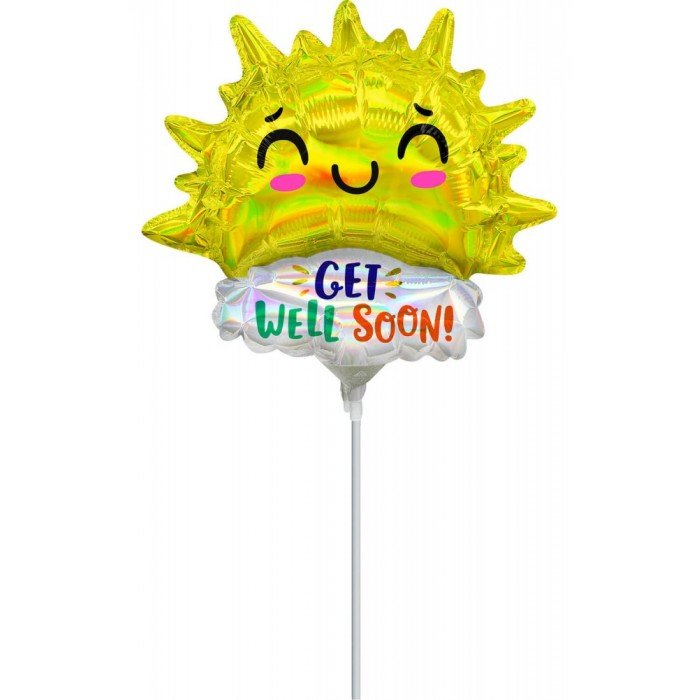 Get Well Happy Sun mini fólia lufi