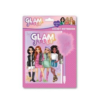 Glam Girls Team emlékkönyv, lakatos napló tollal Glam Girls Team emlékkönyv, lakatos napló tollal