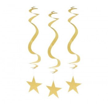 Glitter stars, Csillag szalag dekoráció 3 db-os szett Glitter stars, Csillag szalag dekoráció 3 db-os szett