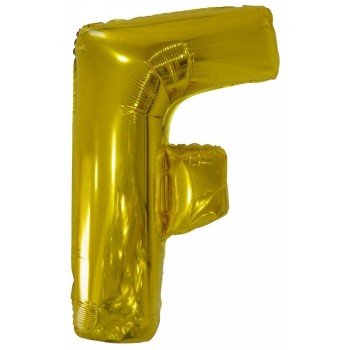 Gold, Arany óriás F betű fólia lufi 110 cm Gold, Arany óriás F betű fólia lufi 110 cm