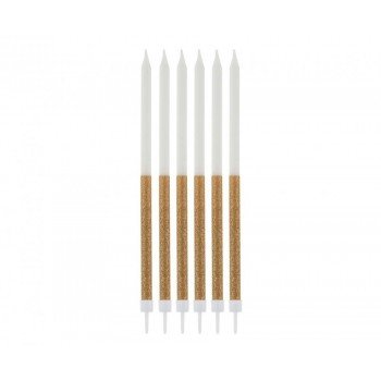 Gold Glitter, Arany tortagyertya, gyertya szett 16 db-os Gold Glitter, Arany tortagyertya, gyertya szett 16 db-os