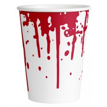 Halloween Bloody papír pohár 8 db-os 250 ml Halloween Bloody papír pohár 8 db-os 250 ml