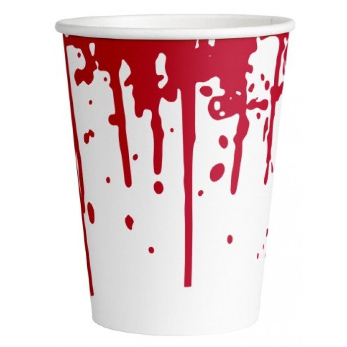 Halloween Bloody papír pohár 8 db-os 250 ml