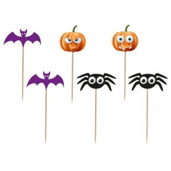 Halloween, Boo díszítő pálca 6 db-os Halloween, Boo díszítő pálca 6 db-os