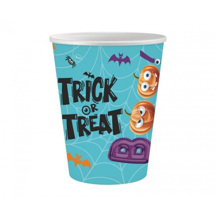 Halloween, Boo papír pohár 6 db-os 250 ml