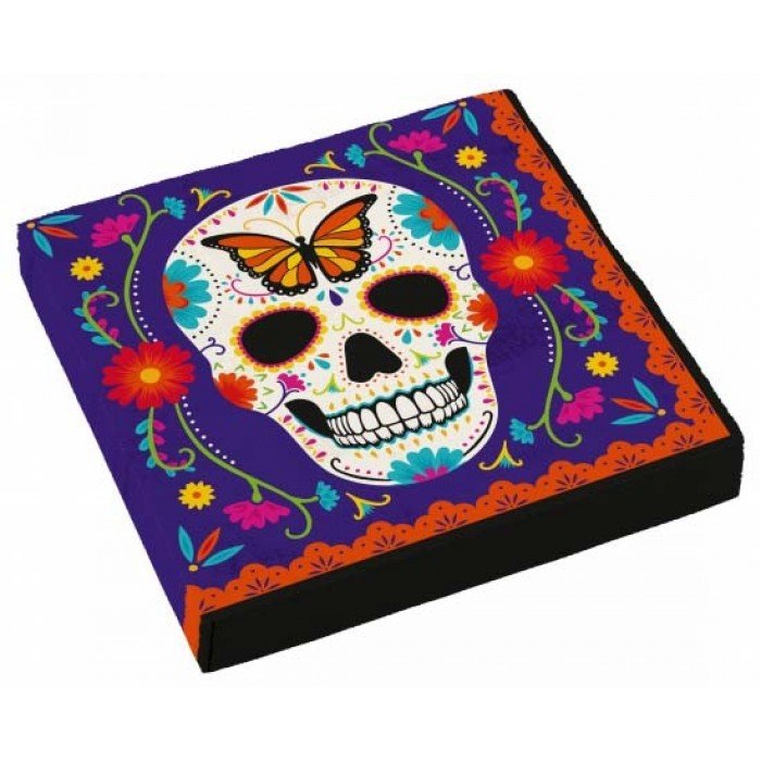 Day Of The Dead szalvéta 16 db-os, 33*33 cm