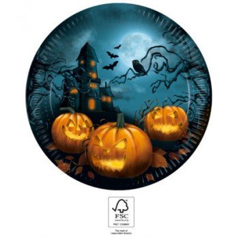 Halloween Sensations papírtányér 8 db-os 23 cm FSC Halloween Sensations papírtányér 8 db-os 23 cm FSC