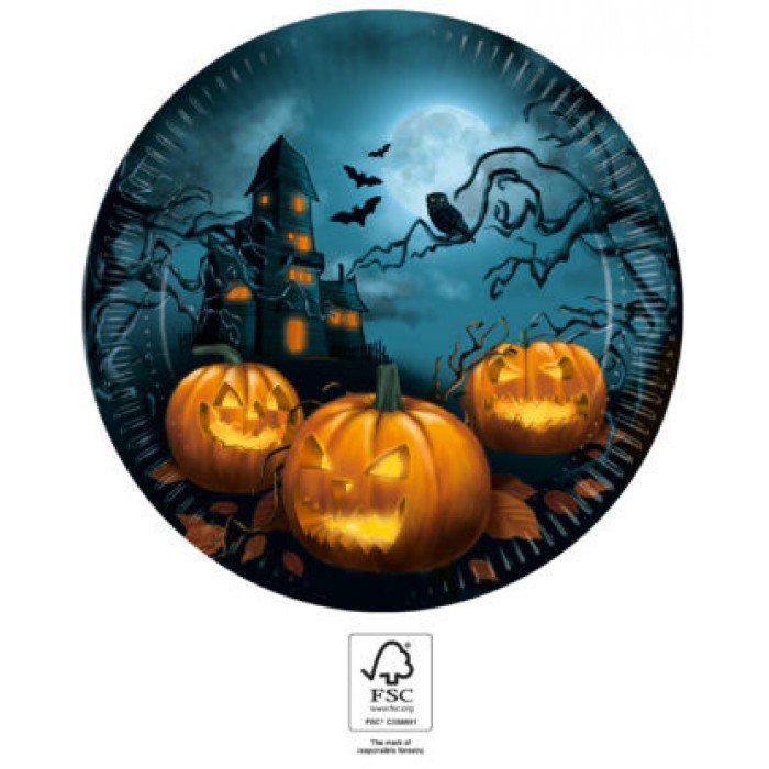 Halloween Sensations papírtányér 8 db-os 23 cm FSC