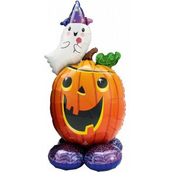 Halloween Tök AirLoonz óriás fólia lufi 142 cm Halloween Tök AirLoonz óriás fólia lufi 142 cm
