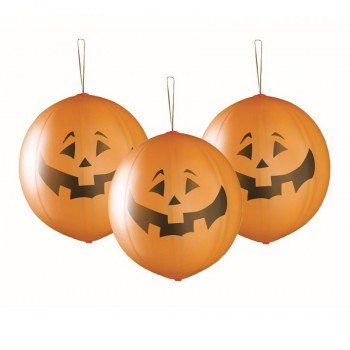 Halloween Pumpkin, Tök léggömb, lufi 3 db-os 18 inch (45 cm) szalaggal Halloween Pumpkin, Tök léggömb, lufi 3 db-os 18 inch (45 cm) szalaggal