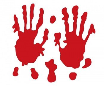 Bloody Hands, Véres kéznyom zselés ablak matrica szett Bloody Hands, Véres kéznyom zselés ablak matrica szett