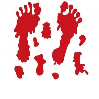 Bloody Feet, Véres lábnyom zselés ablak matrica szett Bloody Feet, Véres lábnyom zselés ablak matrica szett