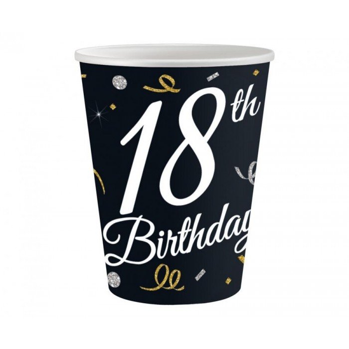 B&C Happy Birthday 18 papír pohár 6 db-os 200 ml