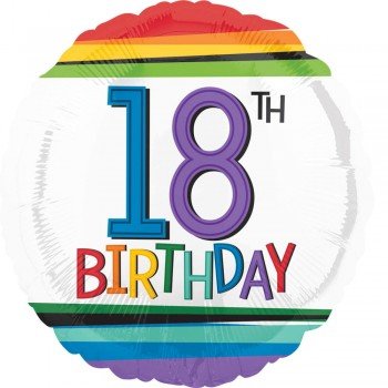 Happy Birthday 18 Fólia lufi 43 cm Happy Birthday 18 Fólia lufi 43 cm