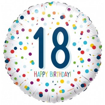 Happy Birthday 18 fólia lufi 43 cm Happy Birthday 18 fólia lufi 43 cm