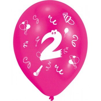 Happy Birthday 2 léggömb, lufi 8 db-os 10 inch (25,4cm) Happy Birthday 2 léggömb, lufi 8 db-os 10 inch (25,4cm)