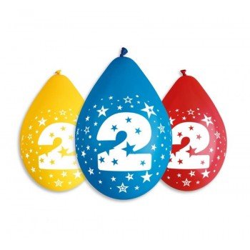 Happy Birthday 2 Star függő léggömb, lufi 5 db-os 12 inch (30 cm) Happy Birthday 2 Star függő léggömb, lufi 5 db-os 12 inch (30 cm)