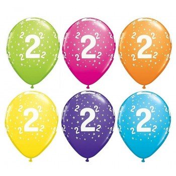 Happy Birthday 2 Tropical Mix léggömb, lufi 6 db-os 11 inch (28cm) Happy Birthday 2 Tropical Mix léggömb, lufi 6 db-os 11 inch (28cm)