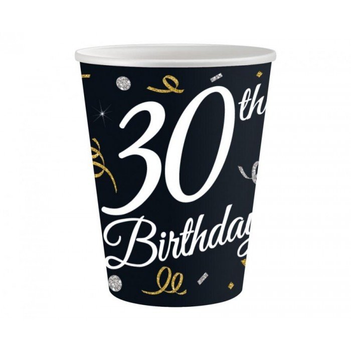 B&C Happy Birthday 30 papír pohár 6 db-os 200 ml