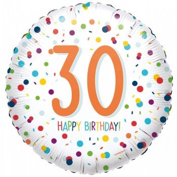 Happy Birthday 30 fólia lufi 43 cm Happy Birthday 30 fólia lufi 43 cm