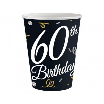 B&C Happy Birthday 60 papír pohár 6 db-os 200 ml
